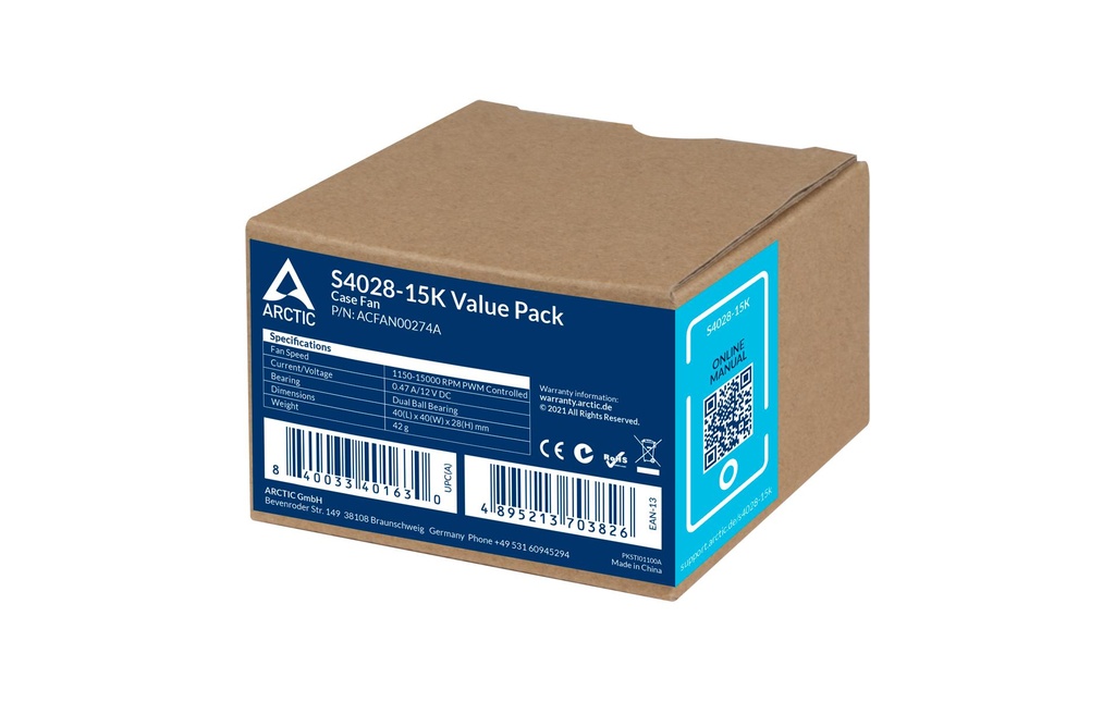 Gehäuselüfter Arctic Cooling S4028-15K 5P-6