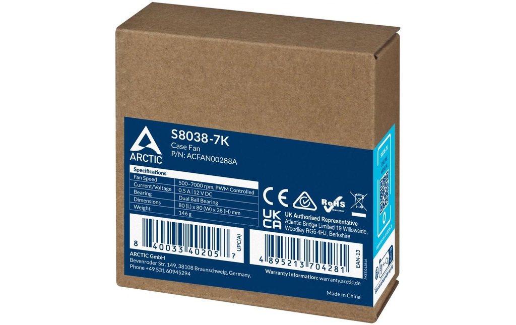 Gehäuselüfter Arctic Cooling S8038-7K-5