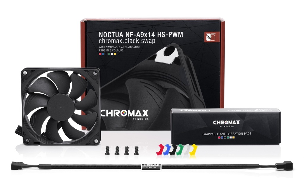 Gehäuselüfter Noctua NF-A9x14 PWM Chromax-3