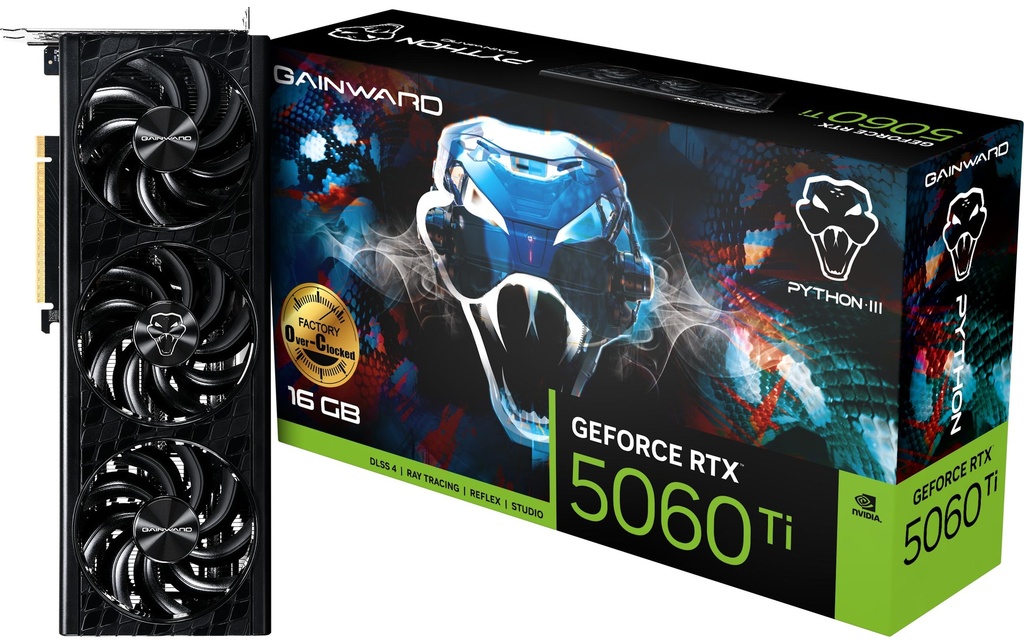 Gainward RTX5060 Ti Pyth III OC 16GB GDDR7