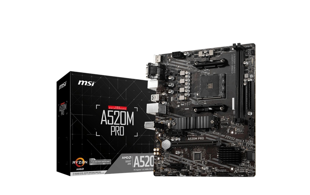 MSI A520M PRO, AM4, mATX
