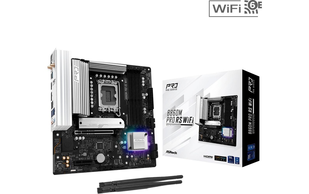 ASRock B860M PRO RS WIFI, mATX, LGA1851