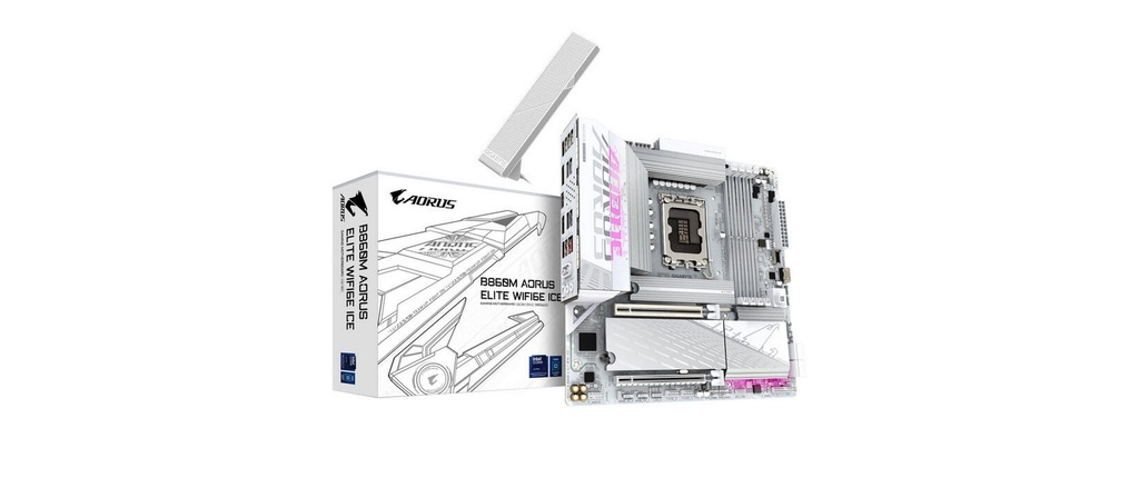 Gigabyte B860M AOR ELI WF6E ICE, mini-ATX