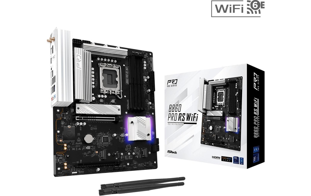 ASRock B860 PRO RS WIFI, ATX, LGA1851