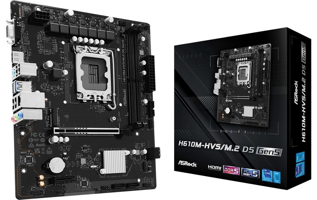 ASRock H610M-HVS/M.2 D5 G5, mATX, LGA1700