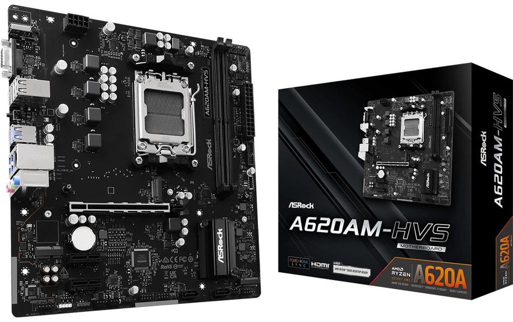 ASRock A620AM-HVS, µATX, AM5