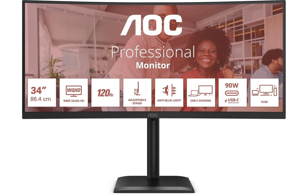 AOC 34 CU34E4CV, 3440x1440, 120Hz
