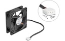Delock Gehäuselüfter 80x80x25mm, 12V