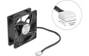 Delock Gehäuselüfter 80x80x25mm, 24V