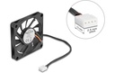 Delock Gehäuselüfter 70x70x10mm, 12V